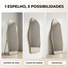 Espelho Grande Corpo Inteiro com Moldura Metal Orgânico 150x60cm com Suporte de Chão - 5