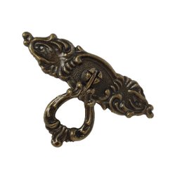 Puxador colonial ouro velho alça para moveis com 10 unidade - 2