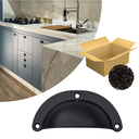 Ver imagem 1 de Puxador Concha Preto Fosco para Moveis com 6 Unidade