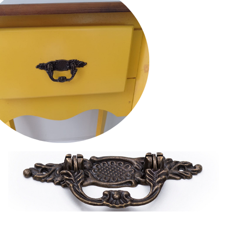 Puxador Colonial Ouro Velho para Moveis com 10 Unidade