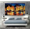 Quadro Pintura Tela Cidade Paisagem Urbana 4018: 110cm (A) x 190cm (L) - 5