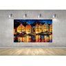 Quadro Pintura Tela Cidade Paisagem Urbana 4018: 110cm (A) x 190cm (L) - 4
