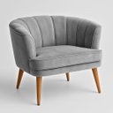 Ver imagem 4 de Conjunto 2 Poltronas Estofada para Sala de Estar Aconchegante Tecido Veludo Pés de Madeira