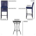 Ver imagem 2 de Mesa Bistro e 4 Banquetas Roma Preta Corda Náutica 10 Trama Original