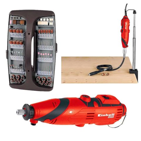 Kit Micro Mini Retifica Esmerilhadeira Einhell Completa com 189 Acessorios