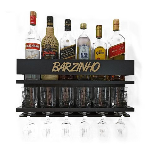 Barzinho de Parede - Barzinho - 54x28 - Preto