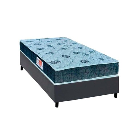 Conjunto Box Solteiro: Colchão Espuma Orthoflex D45 Comfortpedic + Base Crc Courano Gray(88x188)