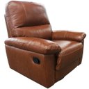 Ver imagem 1 de Poltrona do Papai Reclinável Giratória Armênia Glider Mecânico Couro Conhaque Brilho - Gran