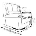 Ver imagem 3 de Poltrona do Papai Reclinável Elétrica Armênia Power Touch Couro Marrom - Gran Belo