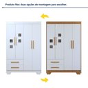 Ver imagem 5 de Quarto de Bebê Gael Completo Gêmeos com Guarda-Roupa, 2 Berços e Cômoda Tigus Baby