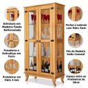 Ver imagem 2 de Cristaleira 2 Portas com Balcão 3 Portas Madeira Maciça Imbuia