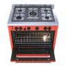 Fogao 5 Bocas Venax Temis Vermelho Gas Glp 127 V - 12
