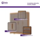 Ver imagem 4 de Guarda-roupa Casal 04 Portas 04 Gavetas B383 Cinamomo Avelã - Henn - Briz