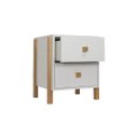 Ver imagem 4 de Mesa de Cabeceira Evo Branca 2 Gavetas