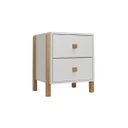 Ver imagem 2 de Mesa de Cabeceira Evo Branca 2 Gavetas