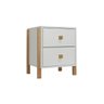 Mesa de Cabeceira Evo Branca 2 Gavetas - 2