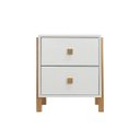 Ver imagem 3 de Mesa de Cabeceira Evo Branca 2 Gavetas