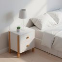 Ver imagem 1 de Mesa de Cabeceira Evo Branca 2 Gavetas