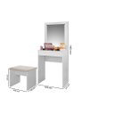 Ver imagem 3 de Penteadeira Sof com Banqueta e Gaveta para Objetos Cor Branco Ja