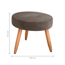 Ver imagem 2 de Puff Redondo para Sala Suiça Veludo Marrom