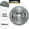 Lamina para Serra Circular Vídea Disco de Corte 185mm Vonder Serra Bancada para Corte Alumínio Ferro - 5