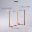 Ver imagem 3 de Mesa de Apoio T 40cm Aço Dourado / Mármore Branco - Gran Belo