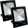 Kit 8 Refletor Led Branco Holofote Externo Jardim Muro 50w - 1