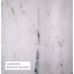 Mesa de Apoio Coro 63cm Aço Preto / Mármore Branco - Gran Belo - 4