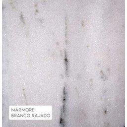 Mesa de Centro T 90cm Aço Bronze /Mármore Branco Rajado - Gran Belo - 4