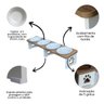 Comedouro Elevado Quadruplo Linear Cachorro Pet Mdf - Porcelana - 4
