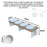 Comedouro Elevado Quadruplo Linear Cachorro Pet Mdf - Porcelana - 2