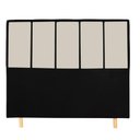 Ver imagem 3 de Cabeceira Cama Box King 195cm Suede Preto e Bege