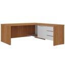 Ver imagem 7 de Mesa para Escritório em L 180x190cm 2 Portas e 3 Gavetas Unik A02 Freijó Branco - Lyam Decor