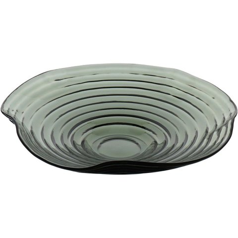 Centro de Mesa Decorativo de Vidro Fumê 8x34x34cm Sala Jantar Decoração Aparador