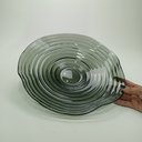 Ver imagem 2 de Centro de Mesa Decorativo de Vidro Fumê 8x34x34cm Sala Jantar Decoração Aparador