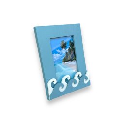 Porta Retrato Ondas Azul Claro para Fotos 10x15cm - 5