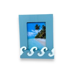 Porta Retrato Ondas Azul Claro para Fotos 10x15cm - 3