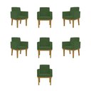 Ver imagem 1 de Kit 07 Poltronas Decorativa Reforçada - Balaqui Decor Verde