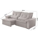 Ver imagem 5 de Sofá Parma Veludo 02 Módulos de 100m B25cm Meu Sofá Online B026 Veludo Prata