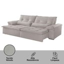 Ver imagem 6 de Sofá Parma Veludo 02 Módulos de 100m B25cm Meu Sofá Online B026 Veludo Prata