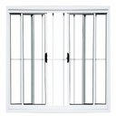 Ver imagem 1 de Janela de Alumínio Branco Vitro de Correr 4 Folhas Com Grade CMC Modular - 1.50 (L) X 1.00 (A)