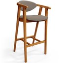 Ver imagem 3 de Kit 04 Banquetas Alta para Cozinha Bancada Bar Sala de Jantar Fixa Cecília L02 Bouclê Bege - Lyam