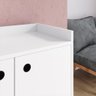 Aparador Buffet Wood Prime 3 Portas Cantinho Café Prateleira Organizadora Pés Palito Retrô - Branco - 4
