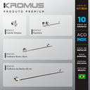 Ver imagem 2 de Kit Acessórios Para Banheiros 4 Peças Inox - Kromus Kitrd4