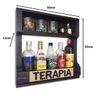 Barzinho Bar Sala de Estar Área de Festas Decoração Suporte Garrafas Bebidas 50x55cm Tabaco Fosco - 2