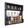 Barzinho Bar Sala de Estar Área de Festas Decoração Suporte Garrafas Bebidas 50x55cm Tabaco Fosco - 1