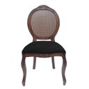 Ver imagem 3 de 3 Cadeira Medalhão Madeira Entalhada com Tela Telinha Palhinha Poltrona Natural Provençal Indiana de