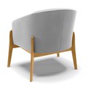 Ver imagem 5 de Kit 02 Poltronas Stella Suede Cinza Base Madeira Castanho - D’Rossi