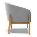 Ver imagem 4 de Kit 02 Poltronas Stella Suede Cinza Base Madeira Castanho - D’Rossi