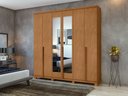 Ver imagem 1 de Guarda-roupa Casal 100%mdf Alonzo 6 Portas 4gav com Espelho e Pés Amêndoa